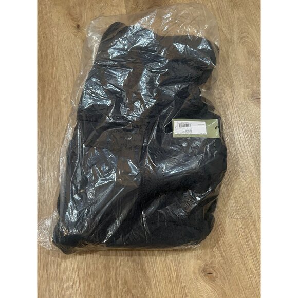 NWT Men's L High Pile Fleece Faux Fur Jacket - Goodfellow & Co™ Dark Gray - Picture 2 of 3